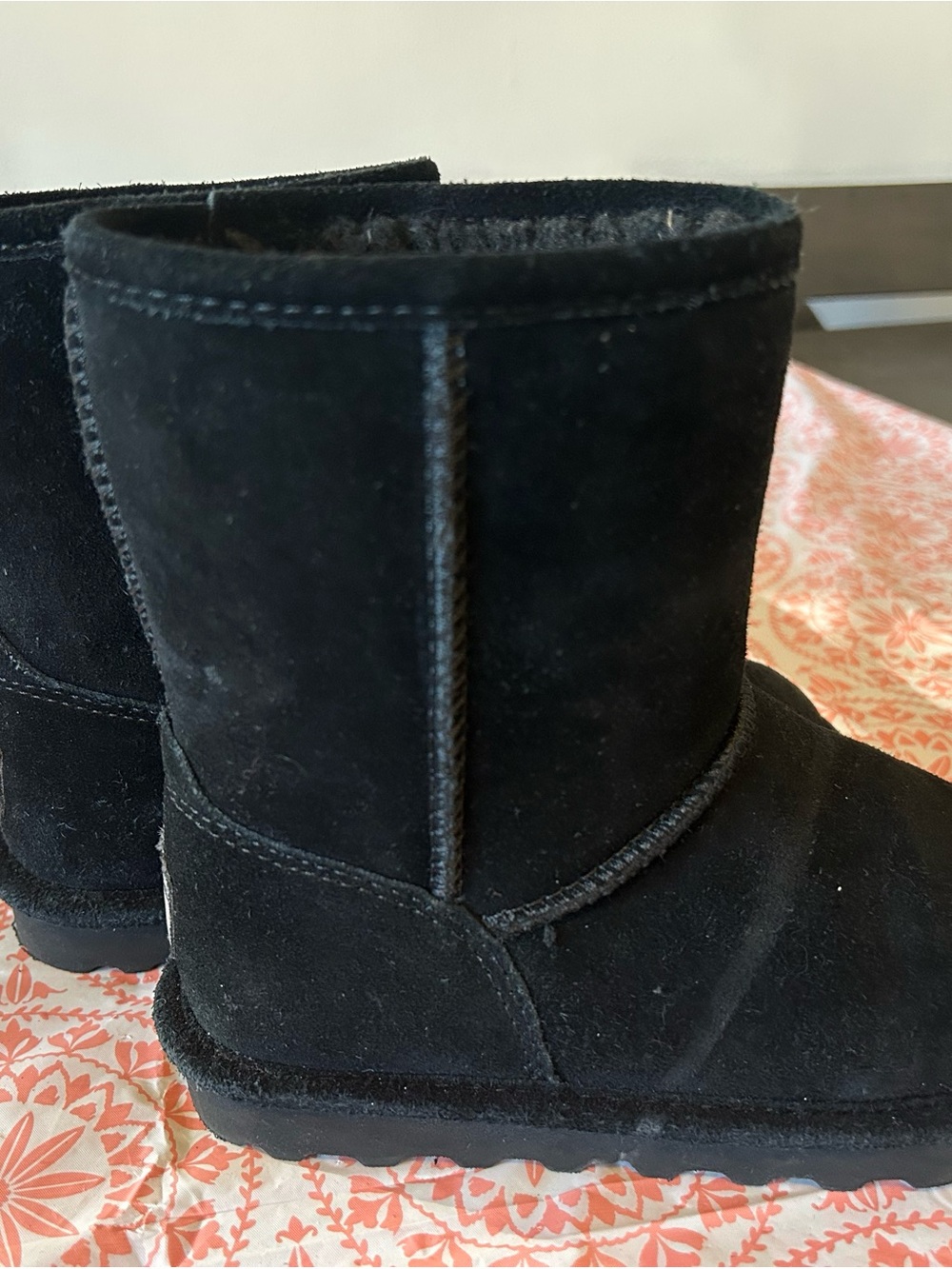 BearPaw Kids size 1 Black boots NWOB